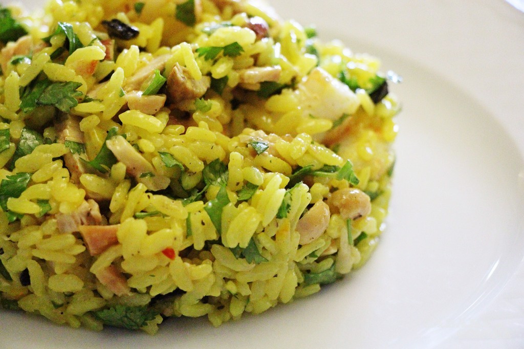 salada exótica de arroz